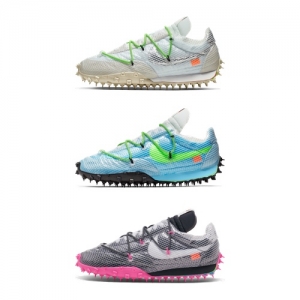 NIKE × OFF-WHITE WAFFLE RACER 29cm Amazon.com | Nike Waffle Racer x Off-White 'Vivid Sky