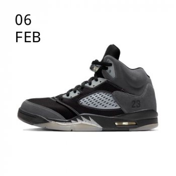 NIKE AIR JORDAN 5 RETRO - ANTHRACITE - AVAILABLE NOW - The Drop Date