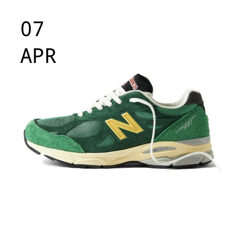 New Balance 990v3 Made in USA Green Gold - Available Now