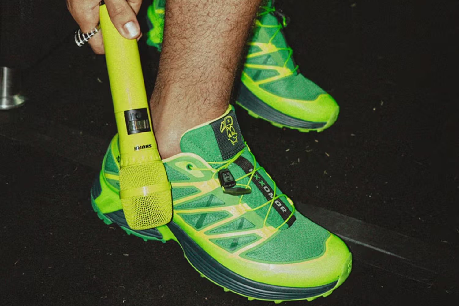 Feid Reveals Upcoming Vibrant Green Salomon XT-Pathway  display picture 1